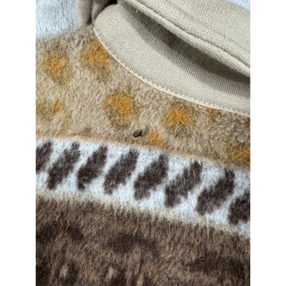 La Miel Shacket Womens L Oversized Brown Shirt Jacket Navajo Safari Zebra Print - Picture 3 of 14